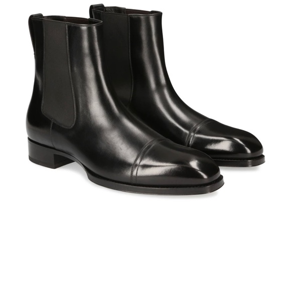 TOM FORD Black Elkan Chelsea Ankle Boots (Size US:12, EU:45) - Picture 6 of 10